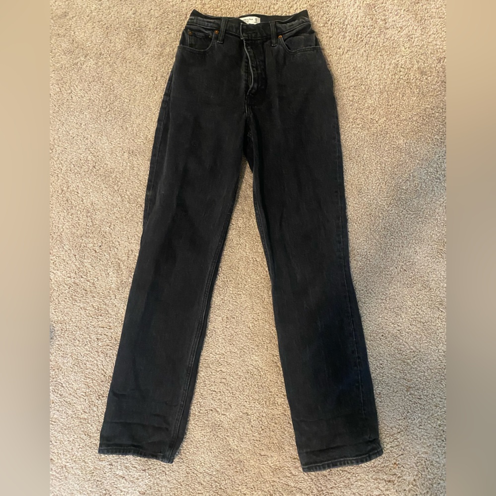 Abercrombie 90s Straight Ultra High Rise Jean, Curve Love